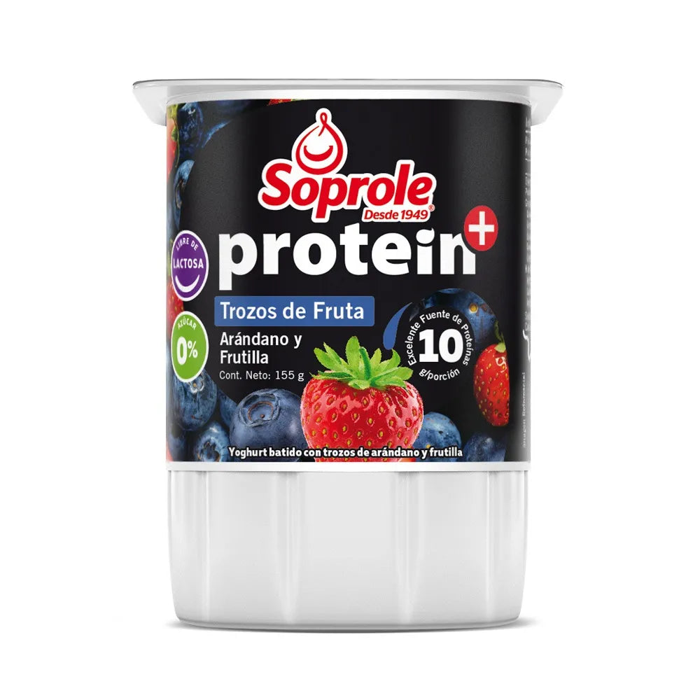 Yogurt Protein Soprole Trozos Arándano Frutilla 155 gr – AHORROCORDILLERA