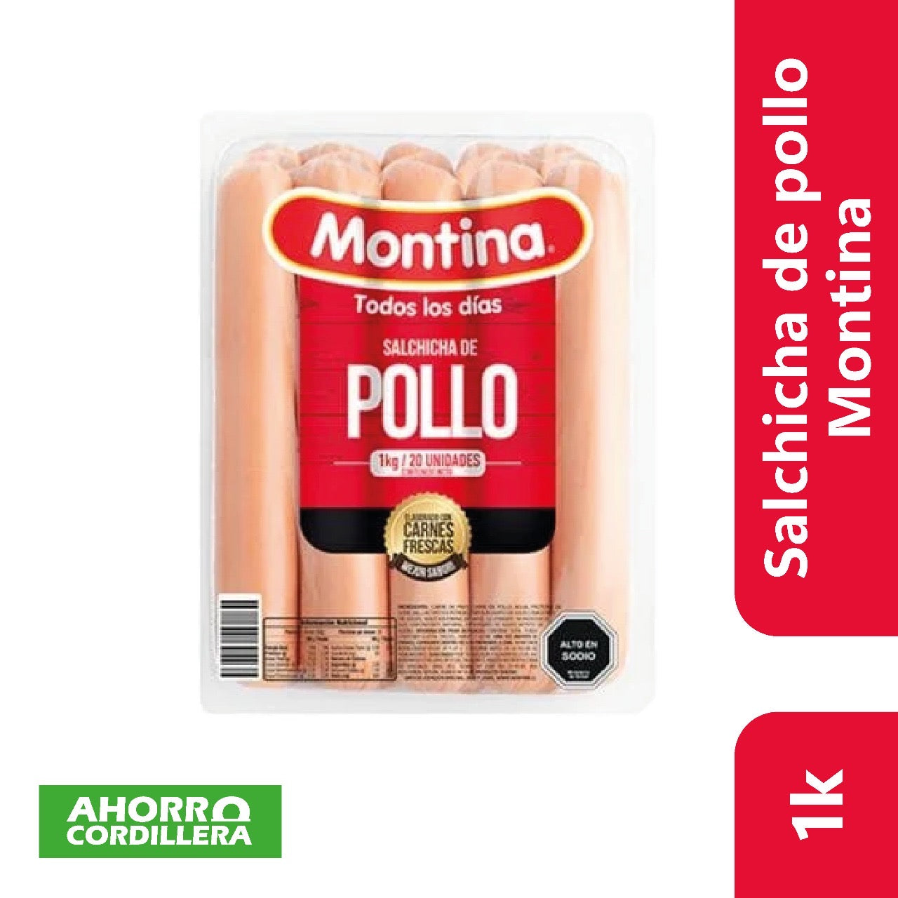 Salchicha de pollo Montina 1 kg
