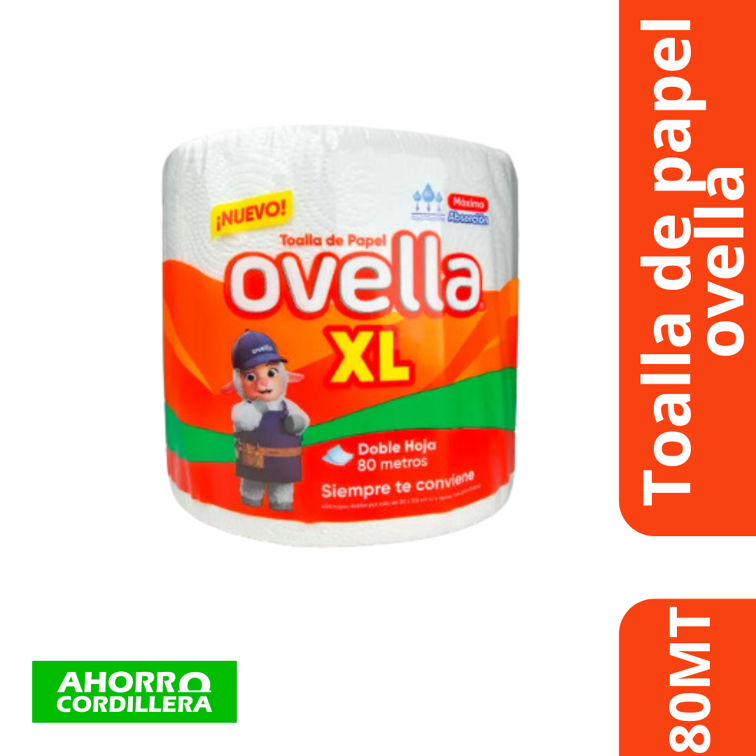 Toalla de Papel Ovella XL 80 mts