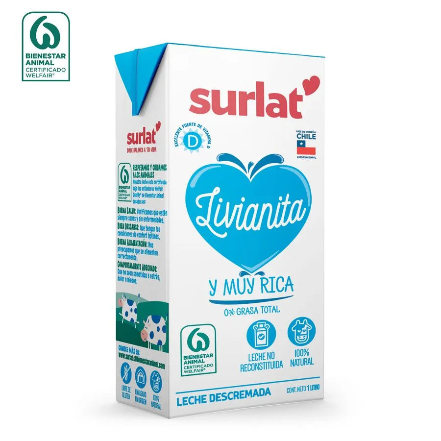 Leche Descremada Surlat 1 Litro