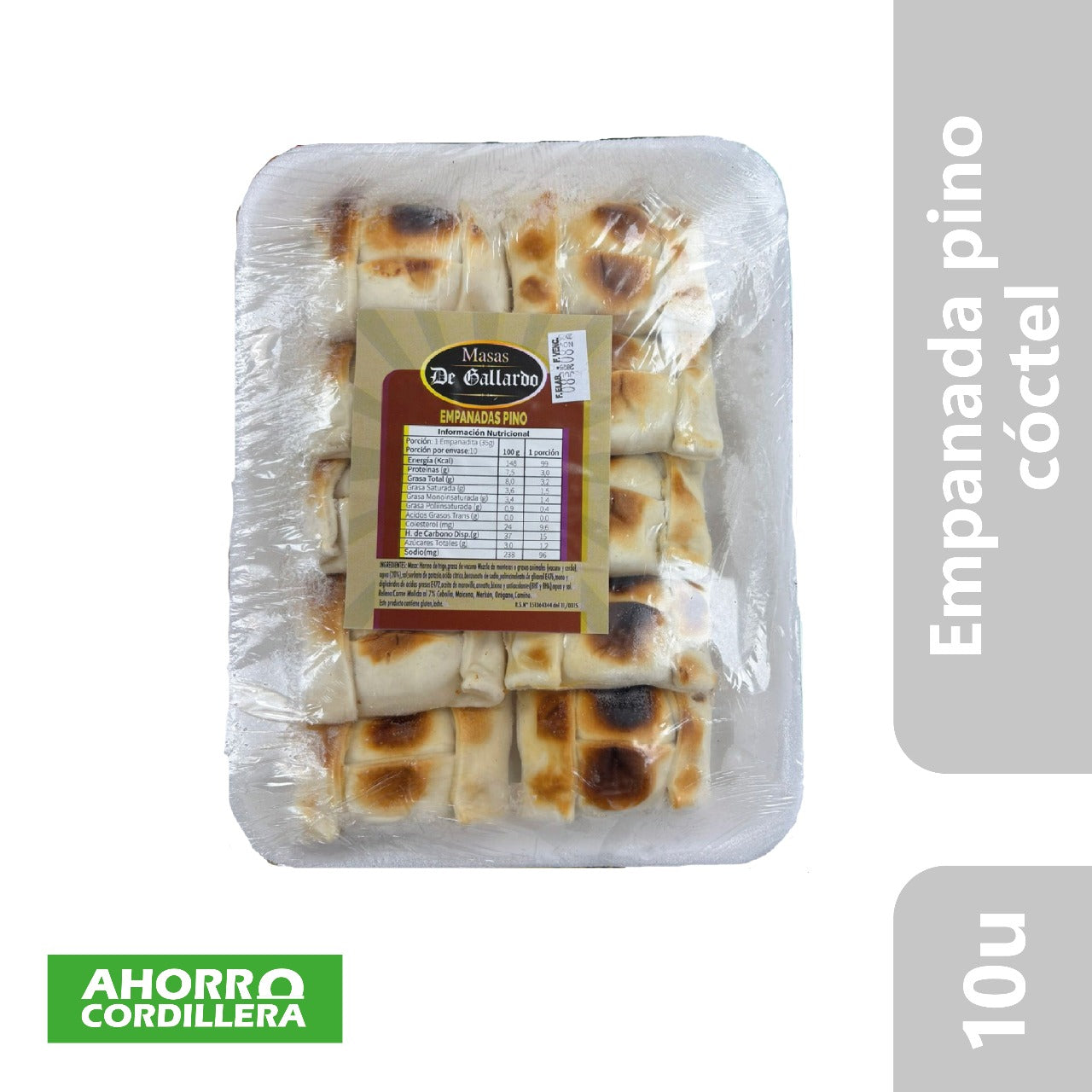 Empanadas de pino horno Coctel 10 Unidades