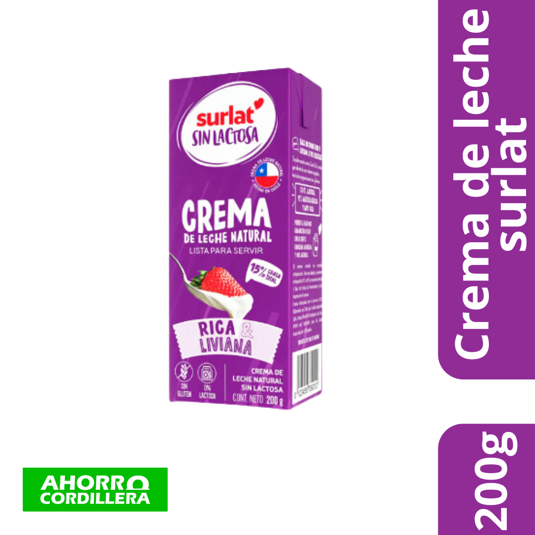 Crema de leche surlat sin gluten 200 g