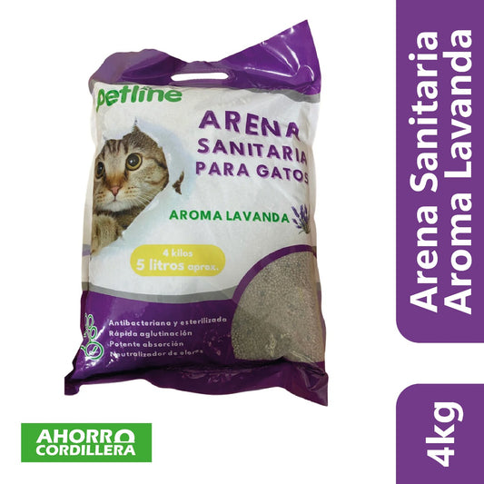 Arena Sanitaria para Gato Aroma Lavanda 4 KG