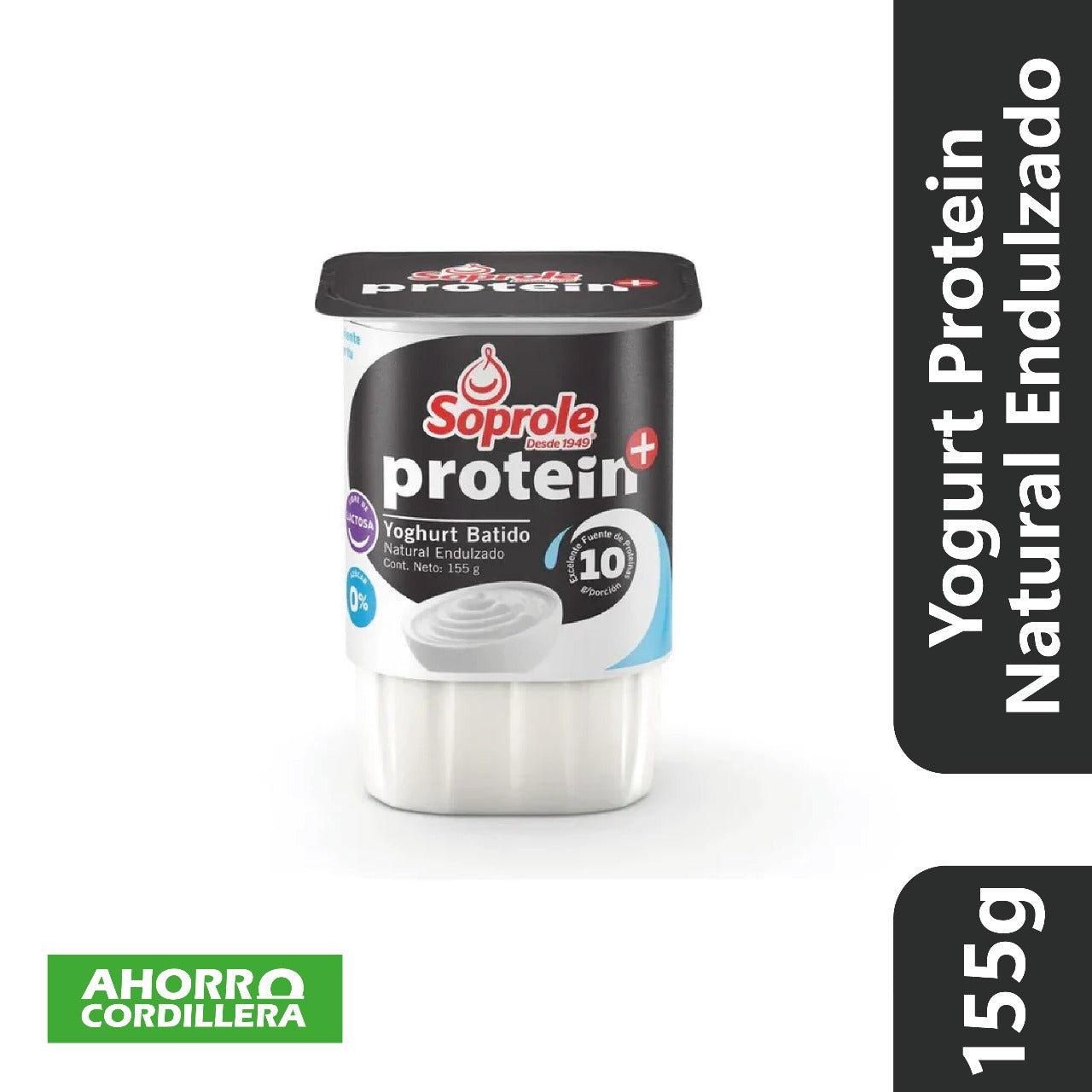 Yogurt Protein batido Natural Endulzado Soprole 155 gr