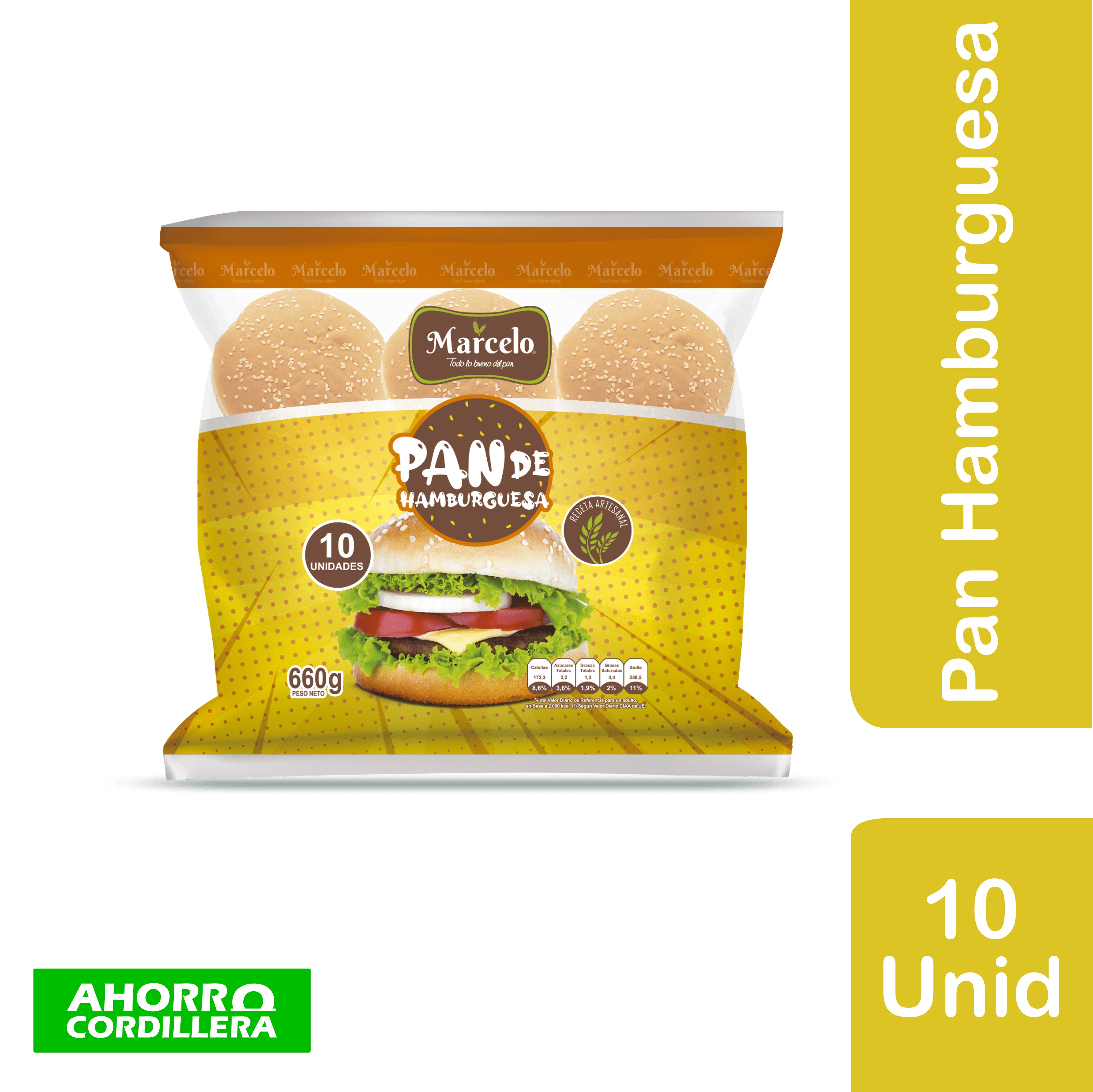 Pan hamburguesa frica 12CM 10UN Marcelo