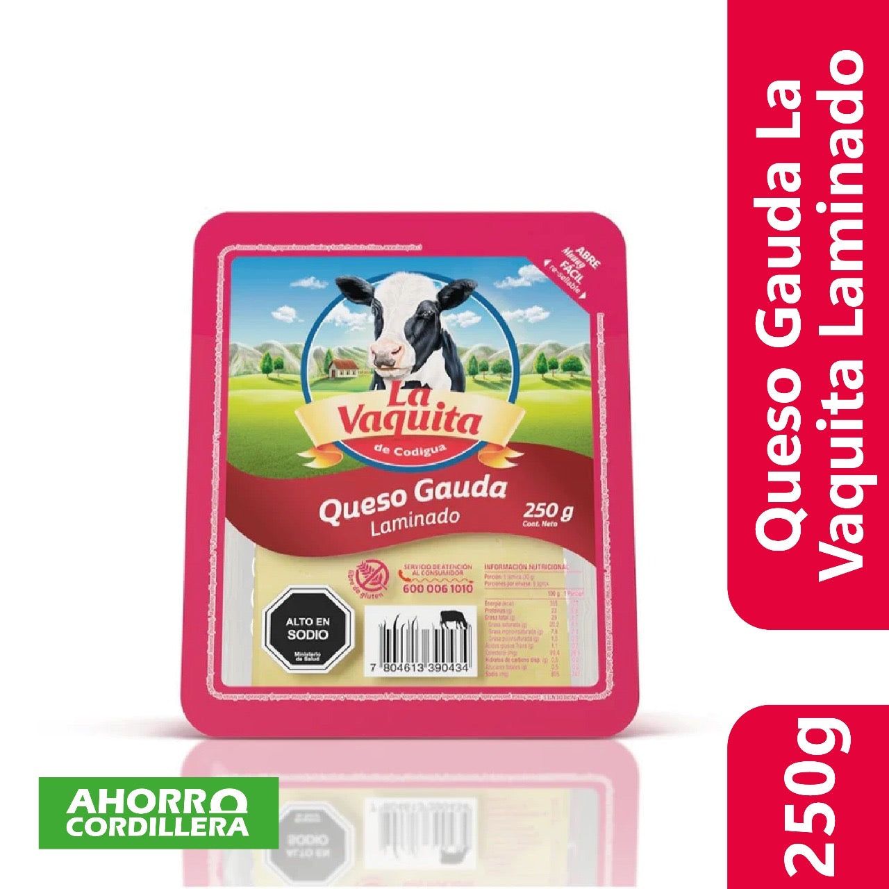 Queso Gauda La Vaquita Laminado 250 gr