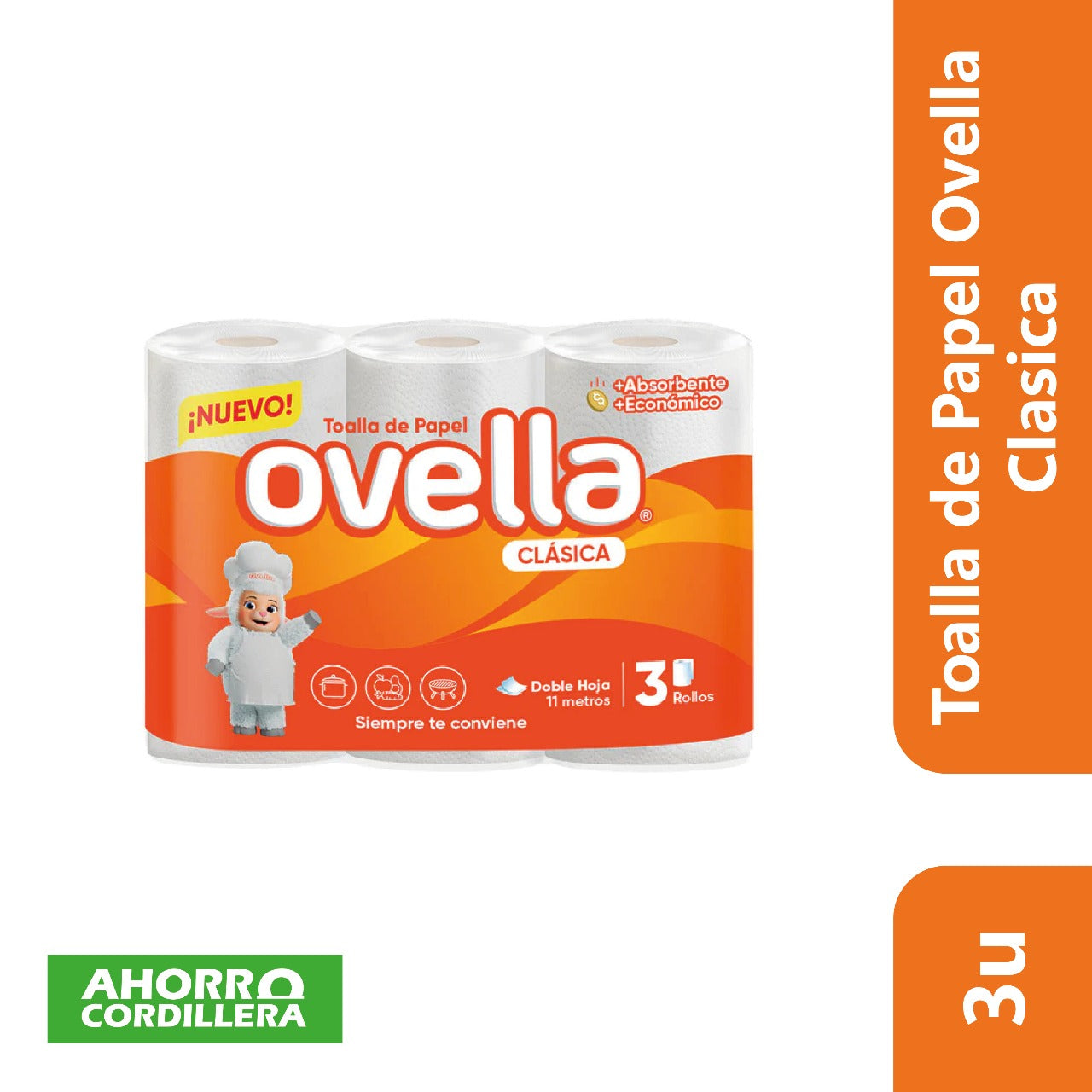 Toalla de Papel Ovella Clasica 3 x 11 mts