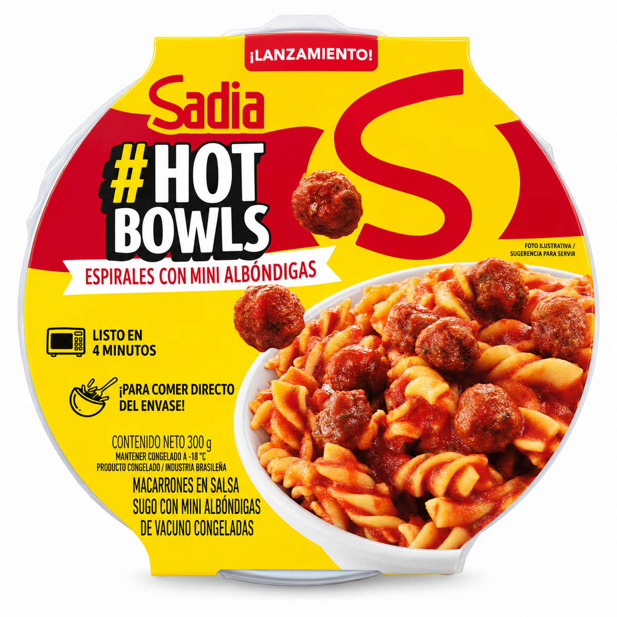 Hot Bowls Sadia espirales con mi albondigas