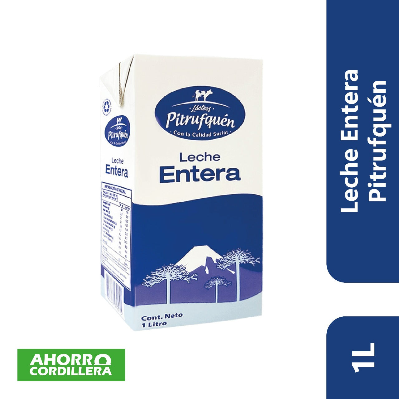 Leche entera Pitrufquen 1 Litro