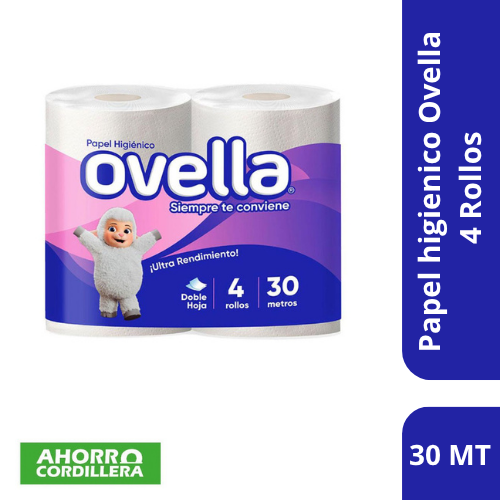 Papel higiénico Ovella 4 x 30 MT