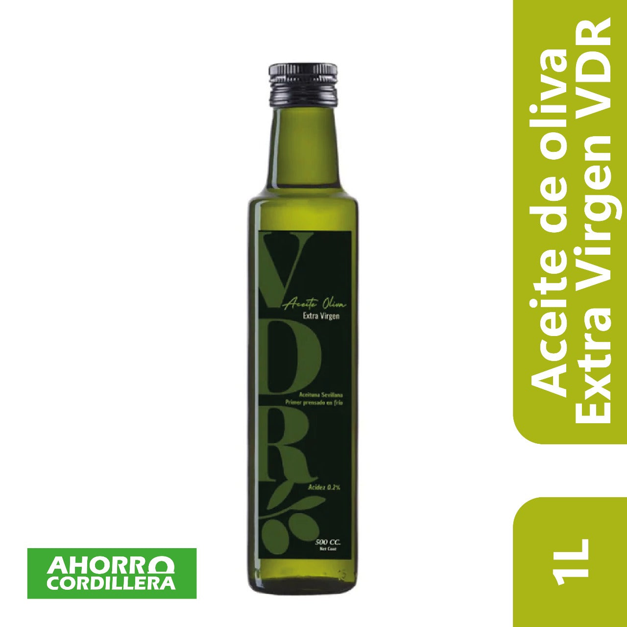 Aceite de Oliva Extra Virgen VDR  (acidez máxima 0,2) 1 Litro