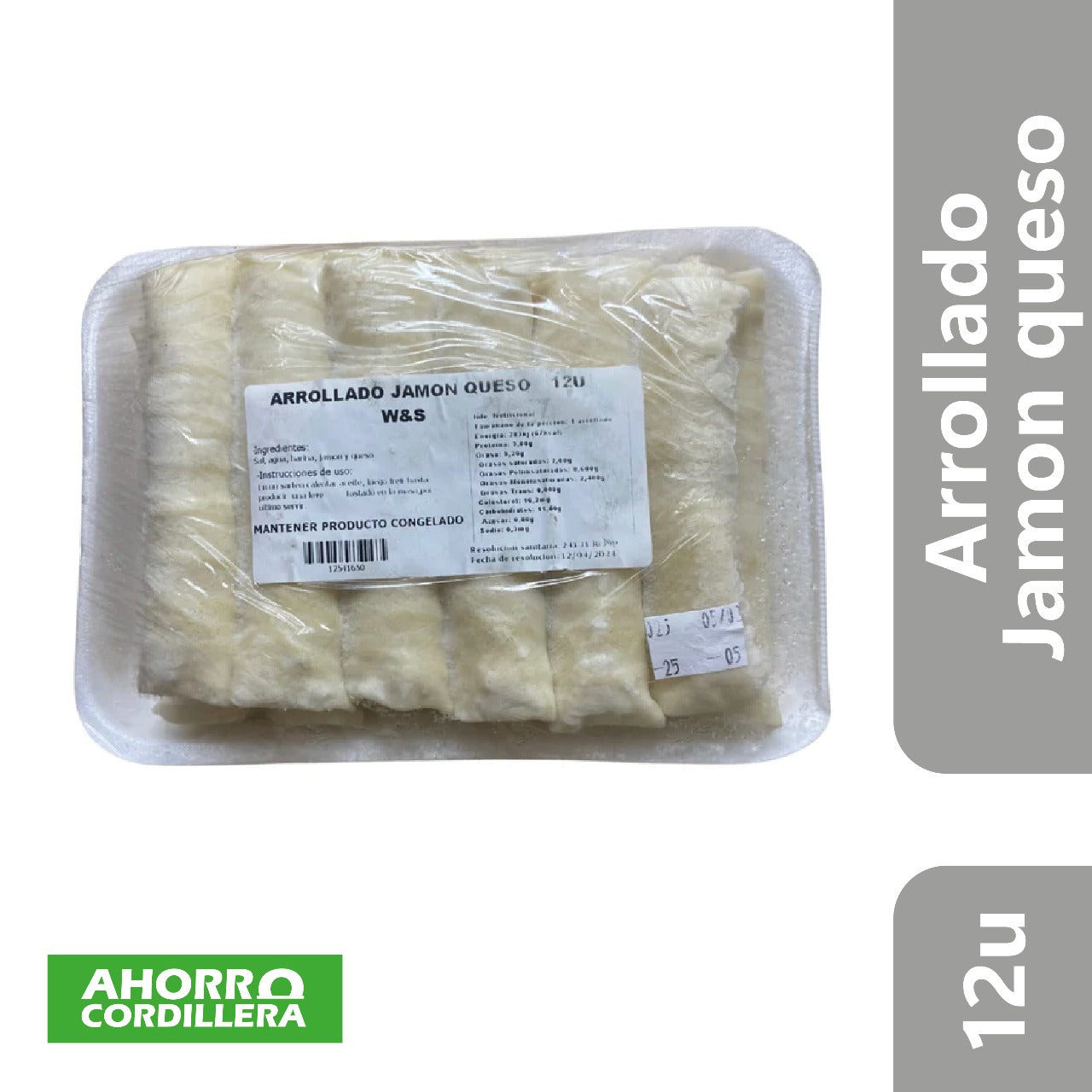 Arrollado Jamon queso W&S 12 Unidades