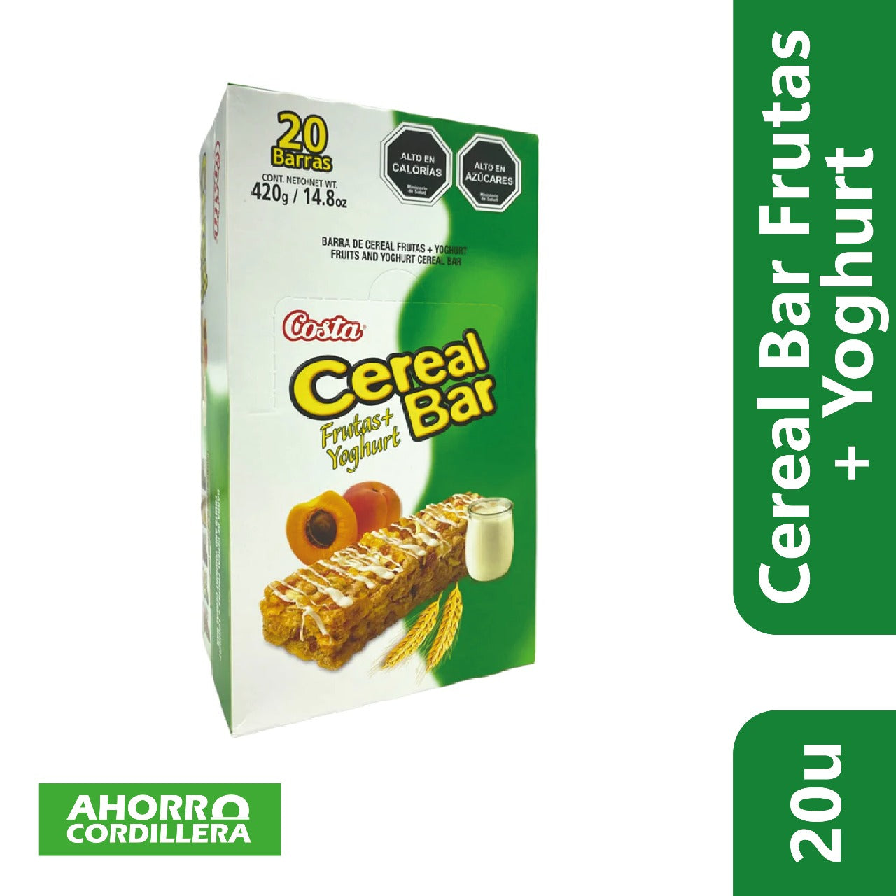 Cereal Bar Frutas + Yoghurt  20 Unidades