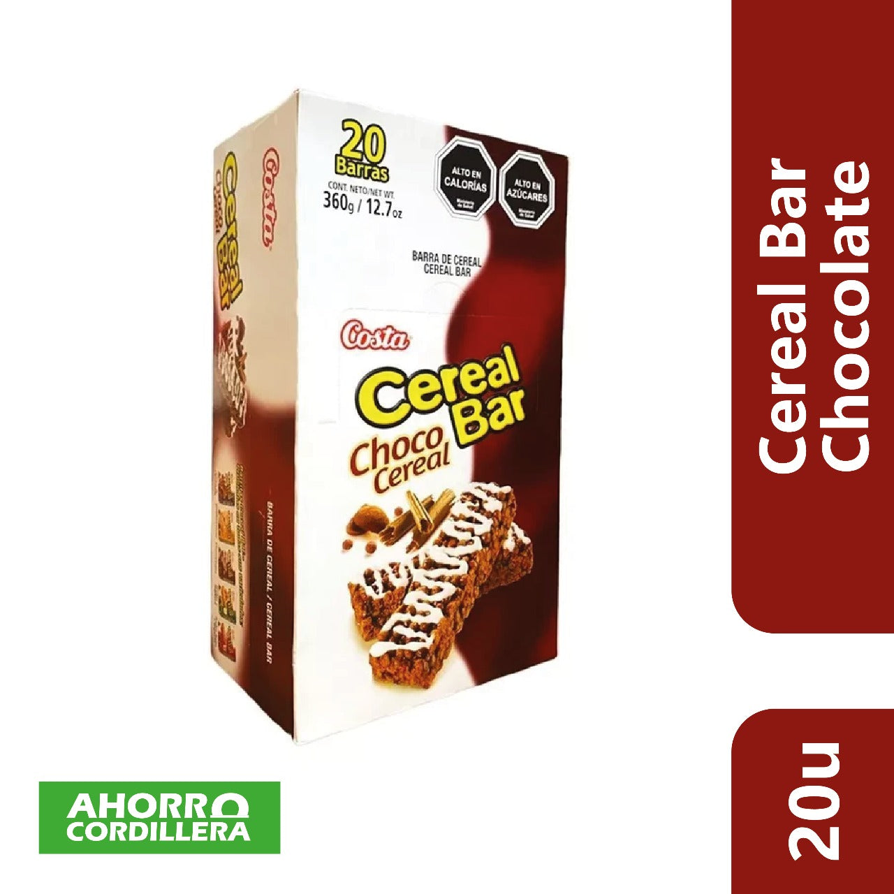Cereal Bar Chocolate 20 Unidades