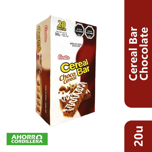 Cereal Bar Chocolate 20 Unidades