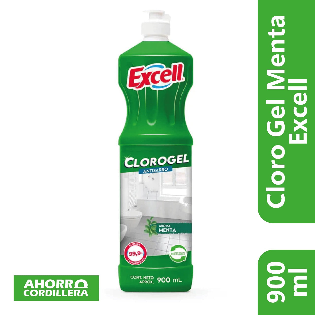 Cloro Gel Menta Excell 900 ml