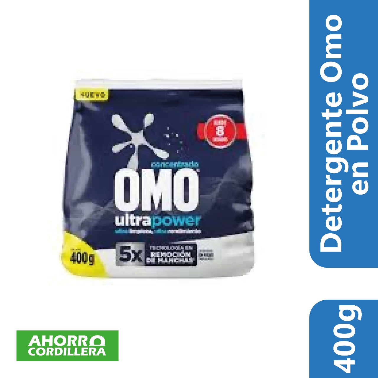 Detergente Omo en Polvo Ultra power 400 gr