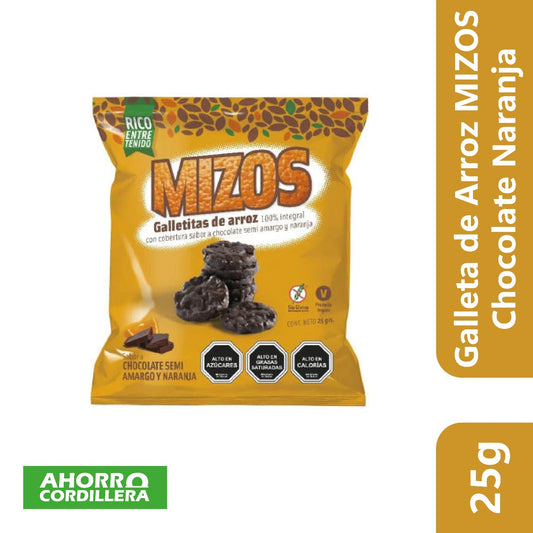 Galleta de Arroz MIZOS Chocolate Naranja