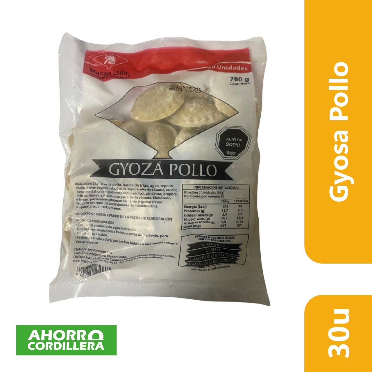 Gyoza Pollo 780 gr (30 Unidades)