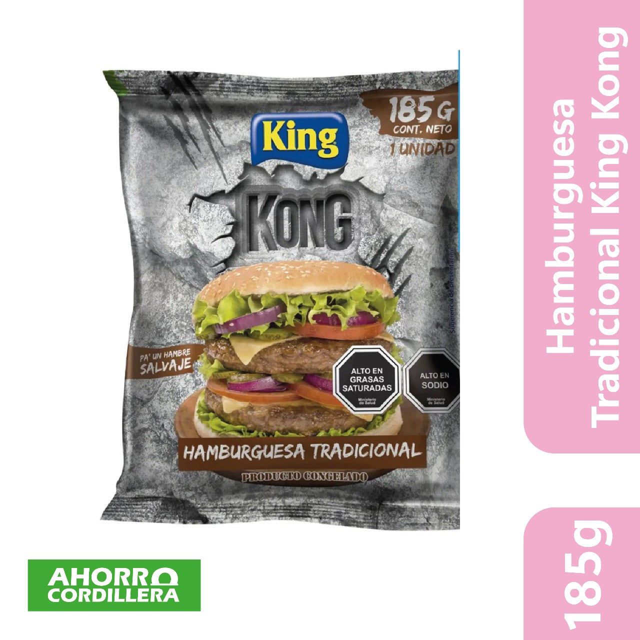 Hamburguesa Tradicional King Kong 185 gr