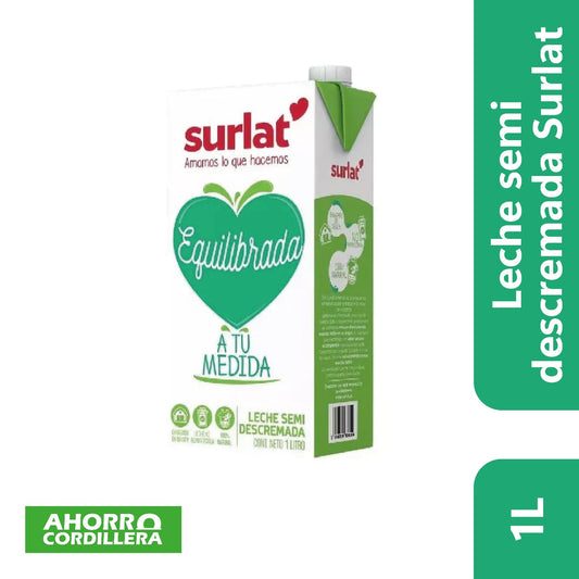 LECHE SEMIDESCREMADA SURLAT 1 LT