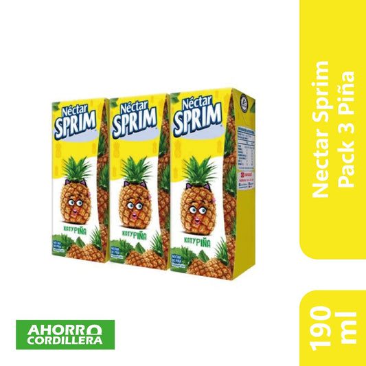 Nectar Sprim Pack 3 x 190 ml Piña