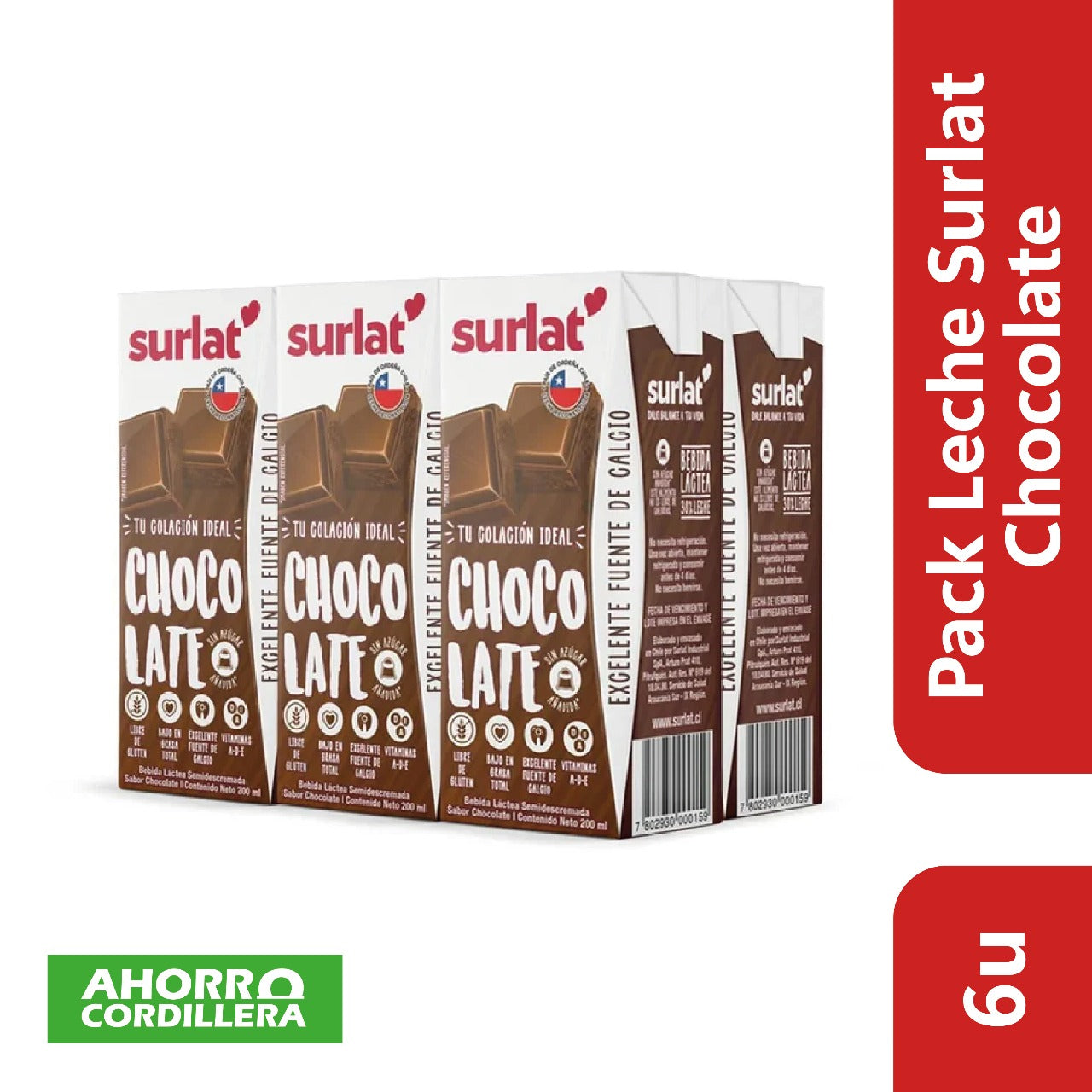 Pack Leche Surlat Chocolate 200 ml
