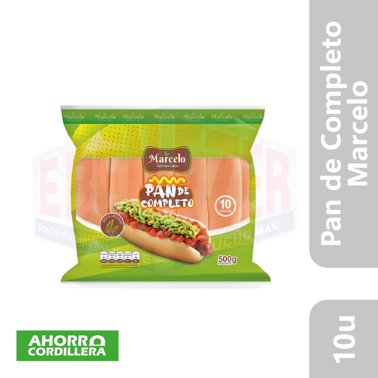 Pan de Completo Marcelo 10 Unidades