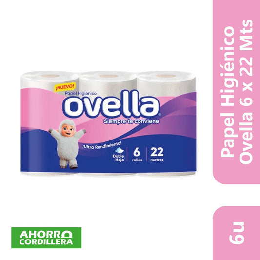 Papel Higiénico  Ovella 6 x 22 Mts