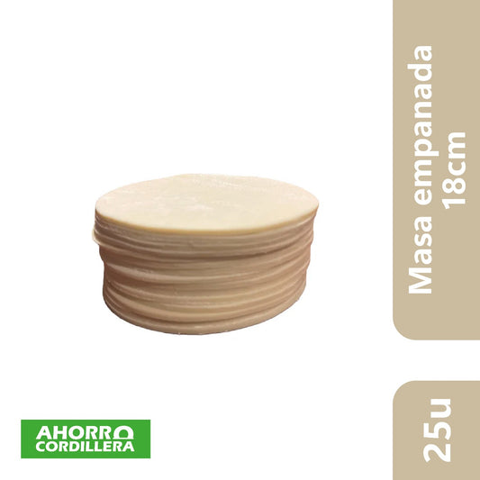 Masa para Empanada 18 Cm 25 Unidades