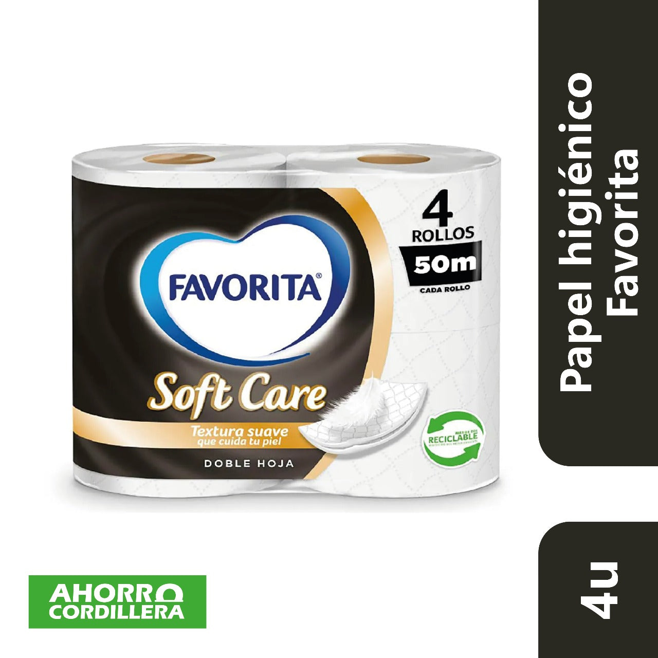 Papel Higiénico  Soft Care  Favorita  4 x 50 mt