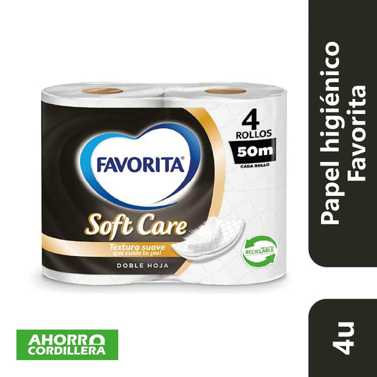 Papel Higiénico  Soft Care  Favorita  4 x 50 mt