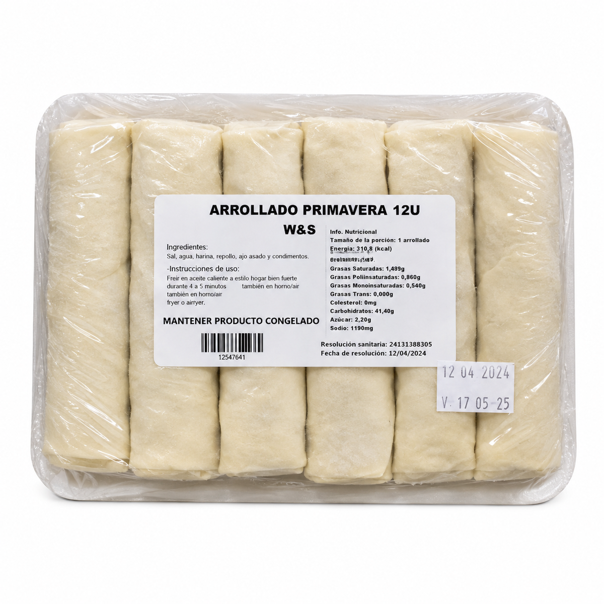Arrollado Primavera congelado  W&S 12 Unidades