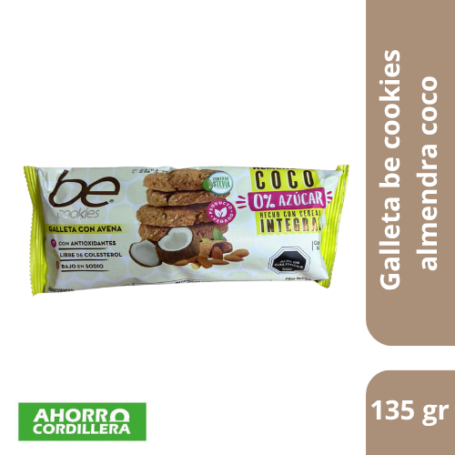 Galleta be Cookies coco almendra 135 gr