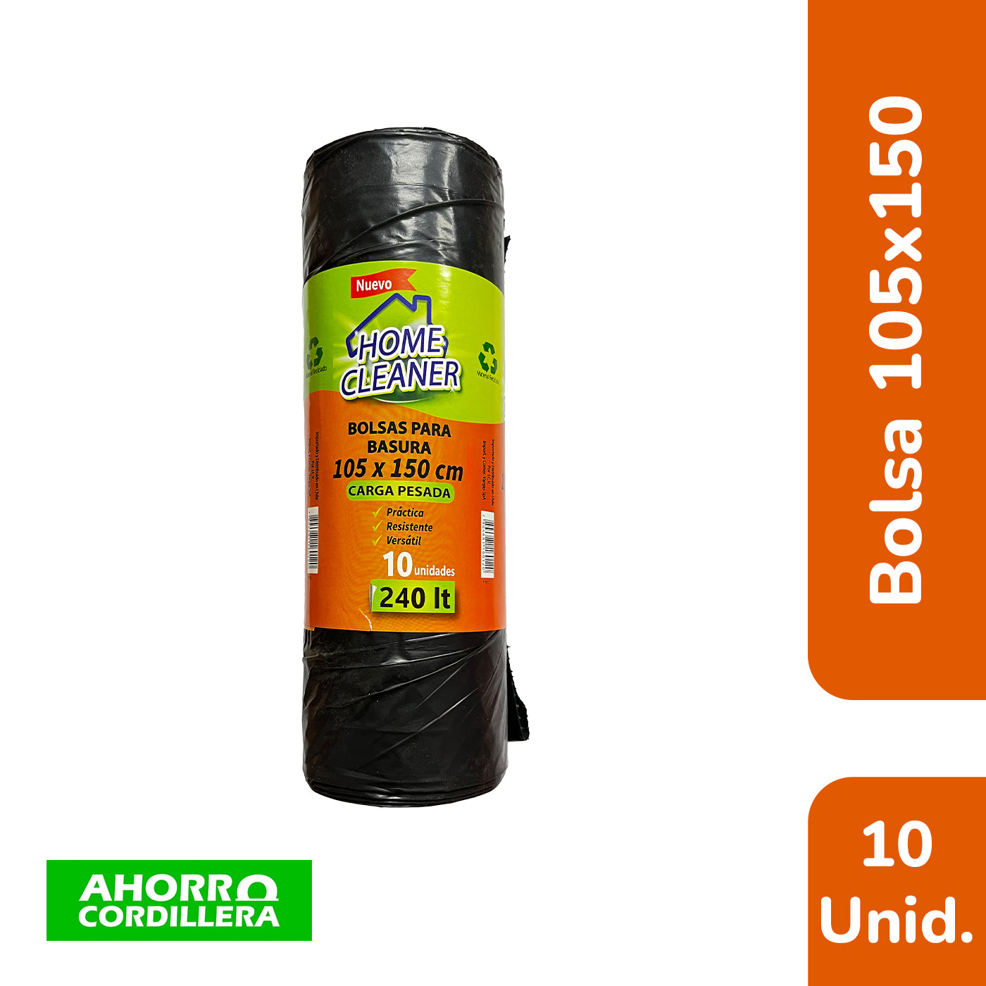 Rollo Bolsa de Basura Home Cleaner 105x150 240Lts 10un