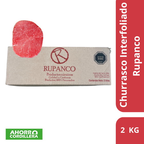 Churrasco interfoliado Rupanco caja 2 Kg