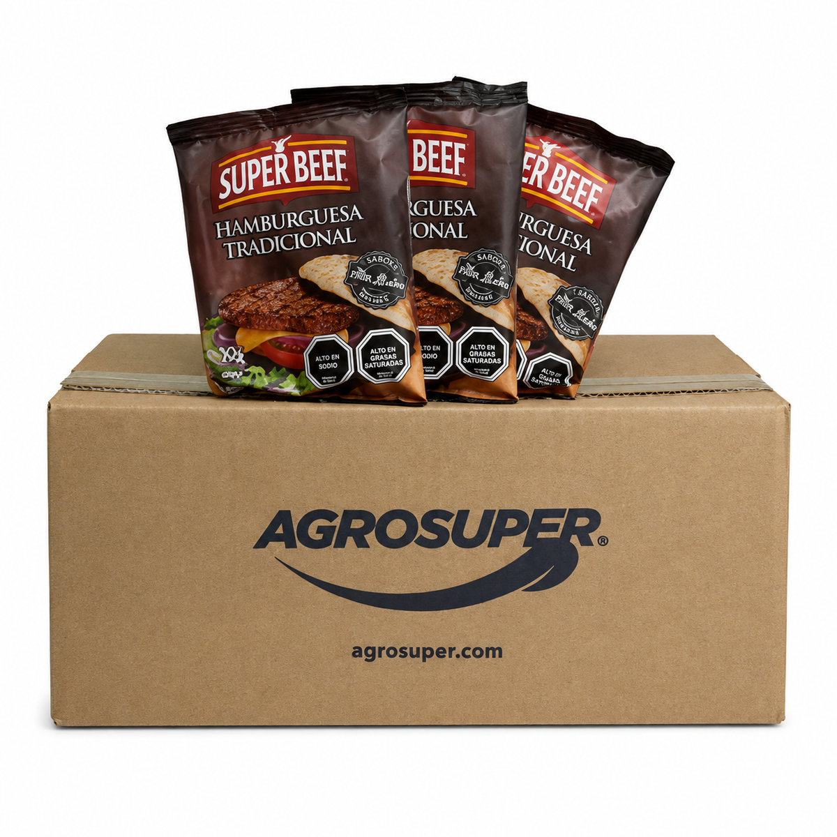Caja de Hamburguesa Super Beef 56 Unidades