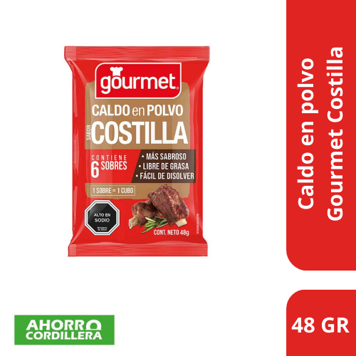 Caldo en polvo Gourmet Costilla 6 Sobres