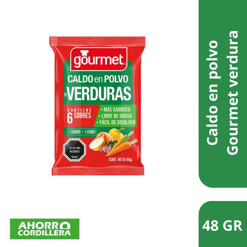 Caldo en Polvo Gourmet Verdura 6 Sobres