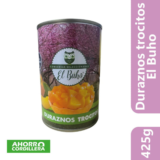 Duraznos trocitos El Buho 425 gr