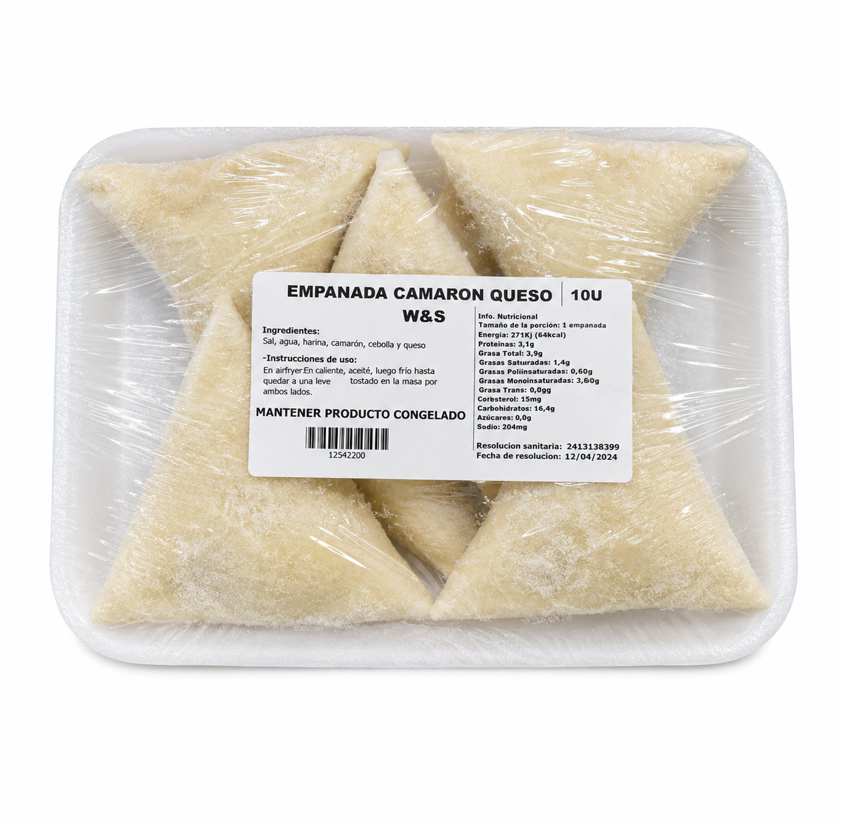 Empanadas Camaron queso W&S 10 Unidades