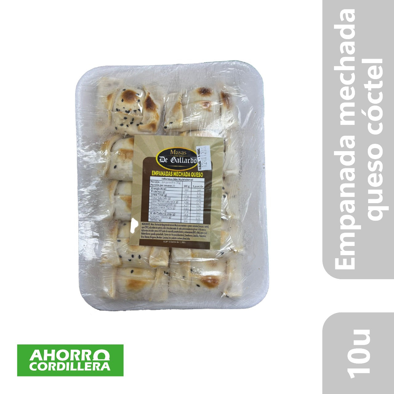 Empanadas de horno Coctel Mechada queso 10 Unidades