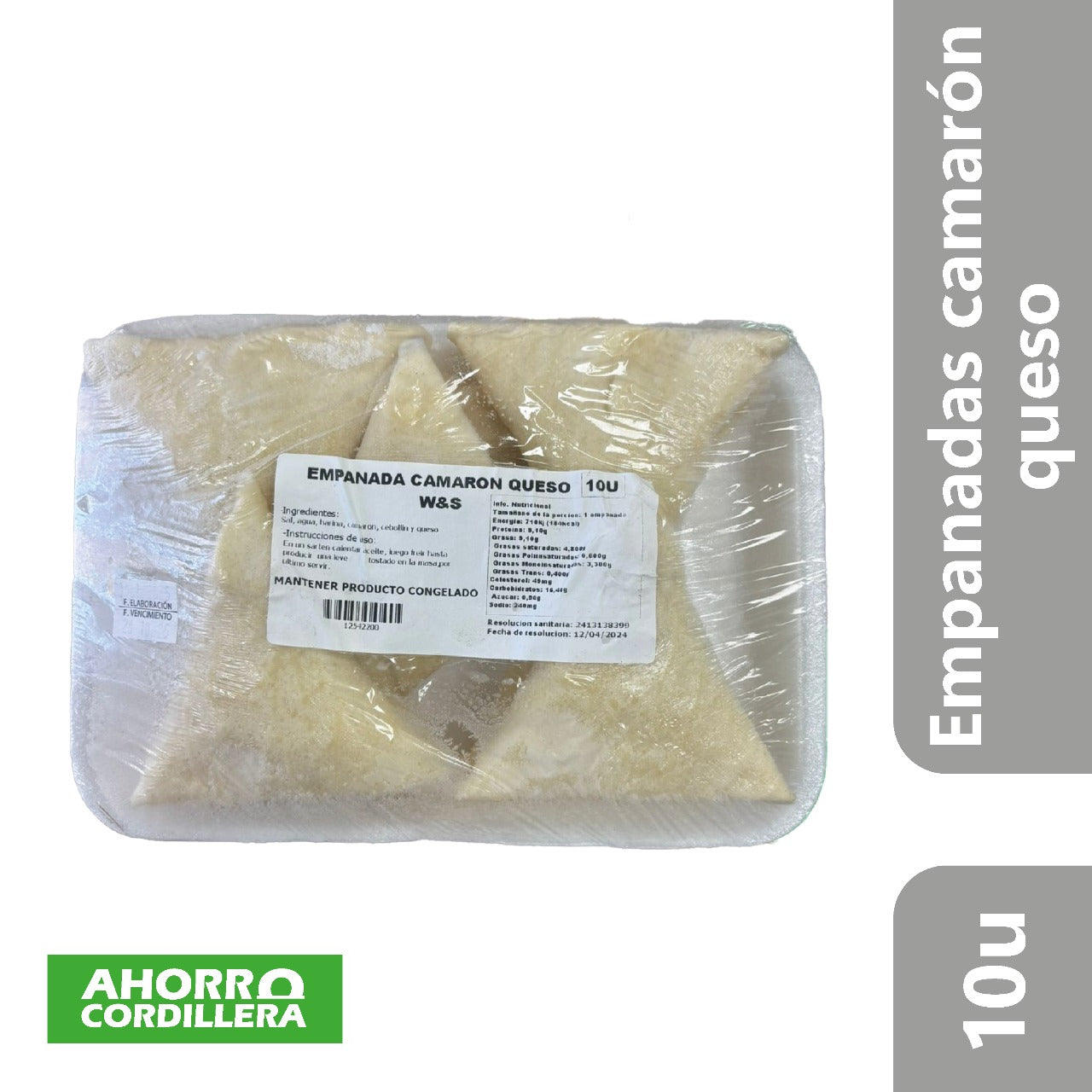 Empanadas Camaron queso W&S 10 Unidades