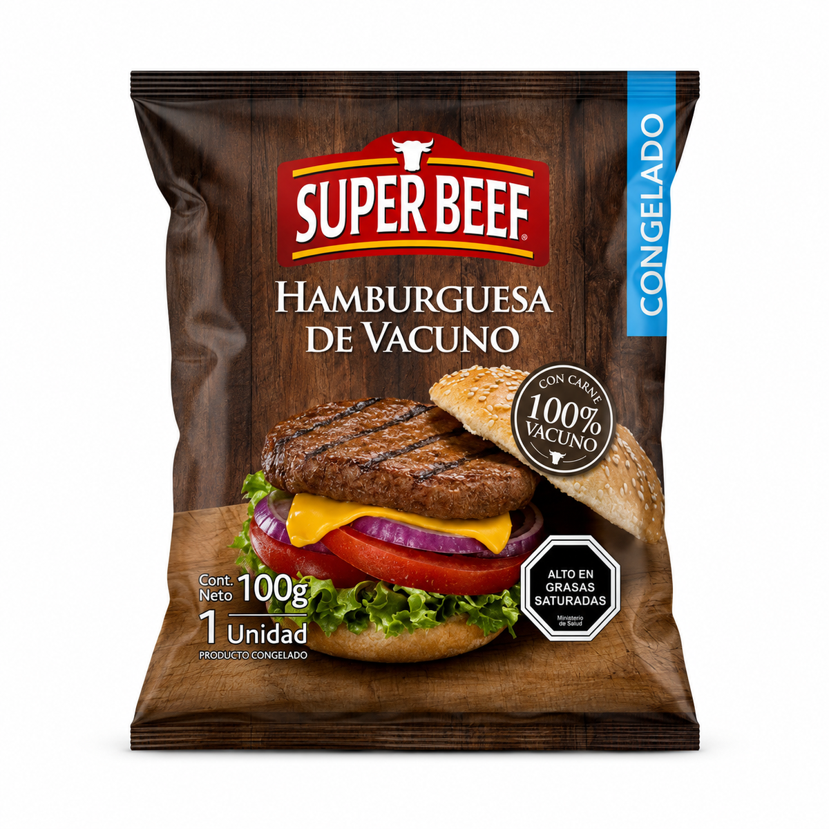 Pack Hamburguesa Super Beef 100gr (10 Unidades)