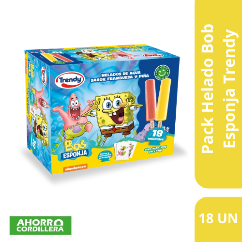 Pack helado Bob Esponja Trendy 18 Unidades