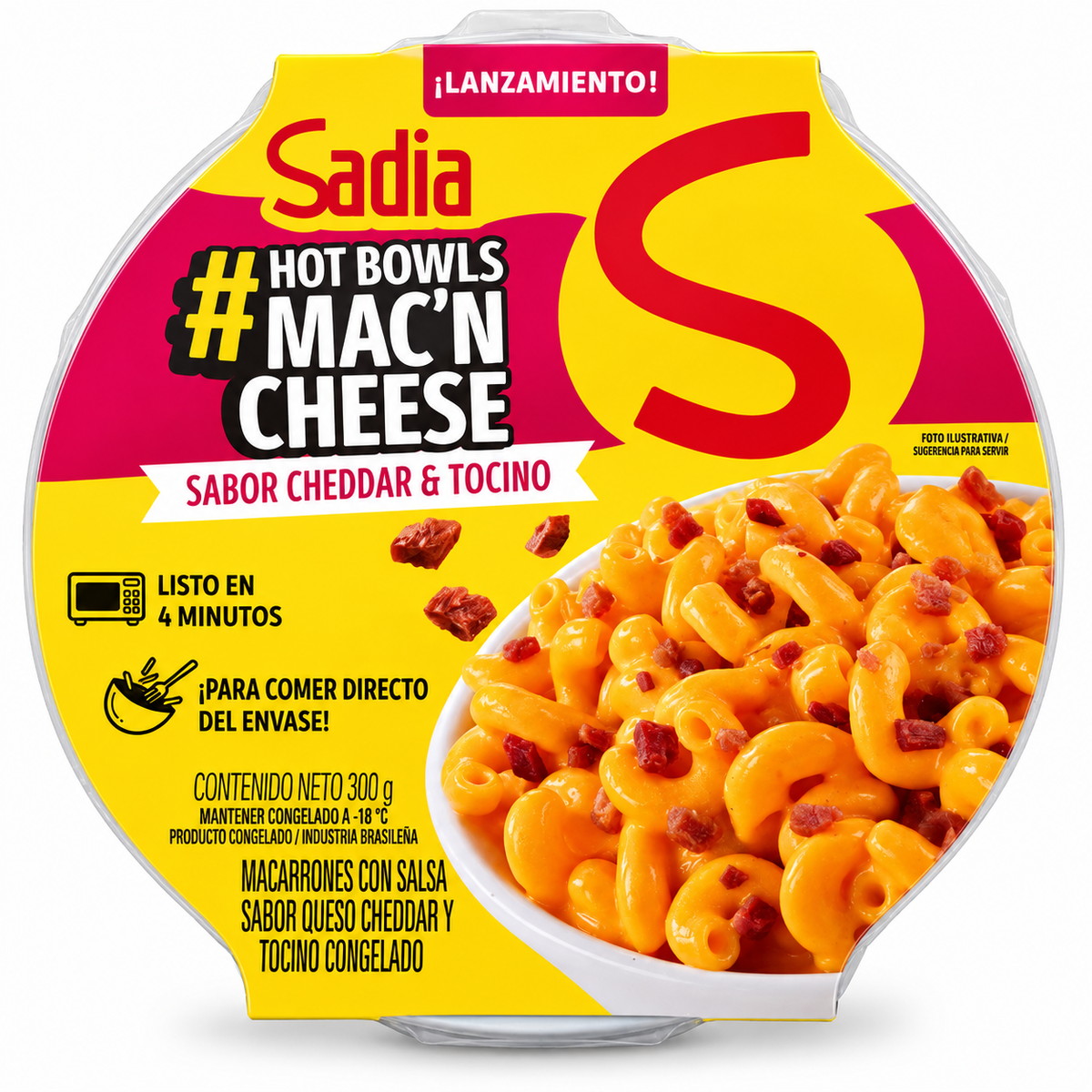 Hots Bowls Sadia Cheddar y Tocino