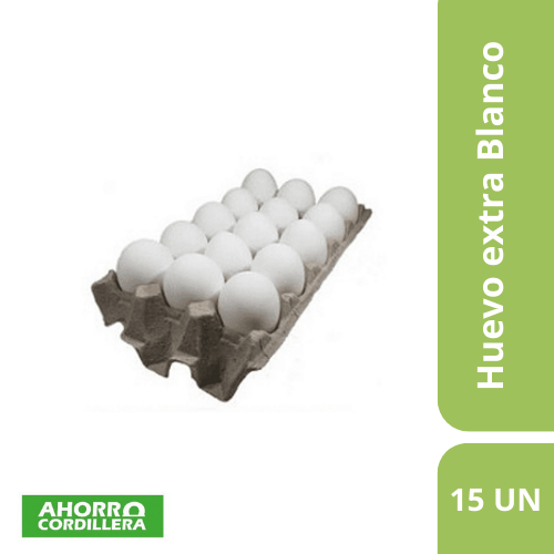 bandeja huevo blanco extra 15 Unidades