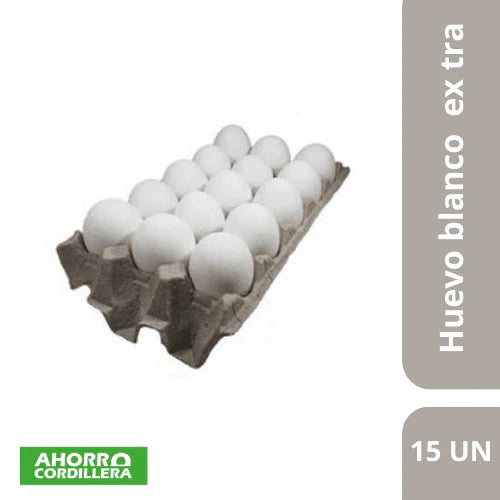 bandeja huevo blanco extra 15 Unidades