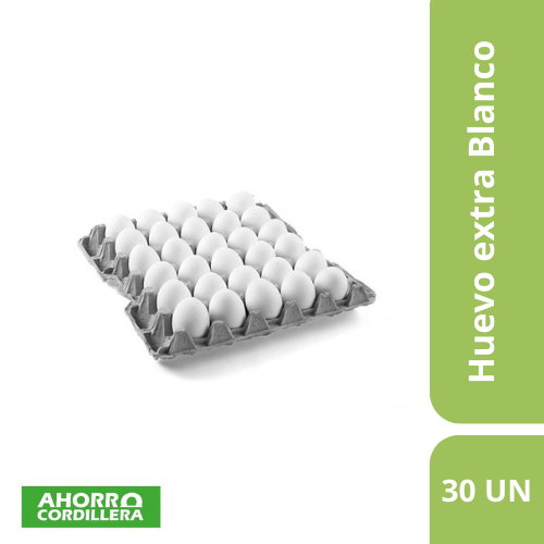 Bandeja Huevo blanco extra 30 Unidades