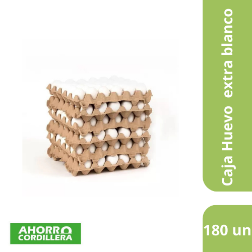 Caja Huevo Extra Blanco 180 Unidades